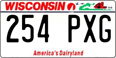 WI license plate 254PXG