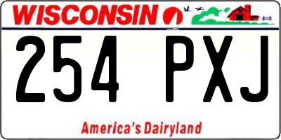 WI license plate 254PXJ