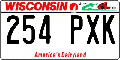 WI license plate 254PXK
