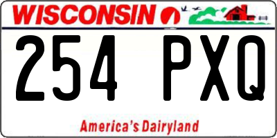 WI license plate 254PXQ