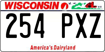 WI license plate 254PXZ