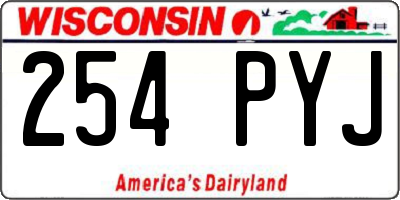 WI license plate 254PYJ