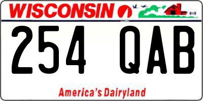 WI license plate 254QAB