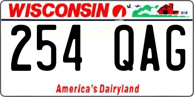 WI license plate 254QAG