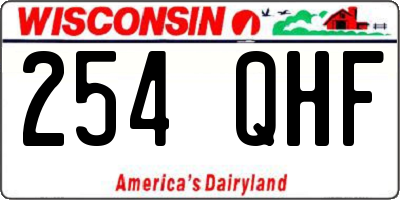 WI license plate 254QHF