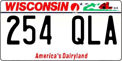 WI license plate 254QLA