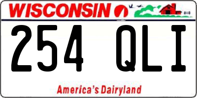 WI license plate 254QLI