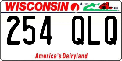 WI license plate 254QLQ