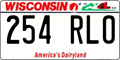 WI license plate 254RLO
