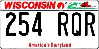 WI license plate 254RQR