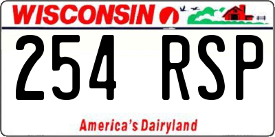 WI license plate 254RSP