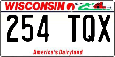 WI license plate 254TQX
