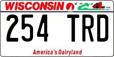 WI license plate 254TRD