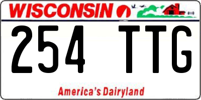 WI license plate 254TTG
