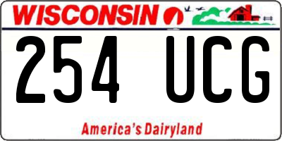 WI license plate 254UCG