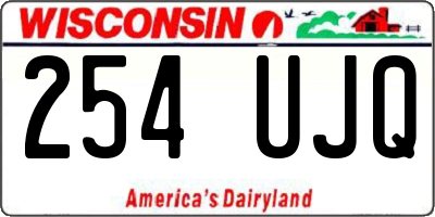 WI license plate 254UJQ