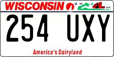WI license plate 254UXY