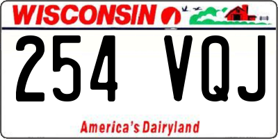 WI license plate 254VQJ