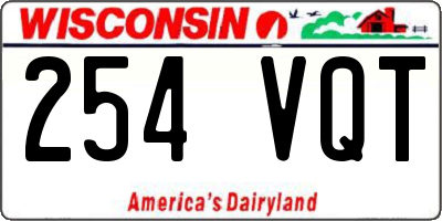 WI license plate 254VQT