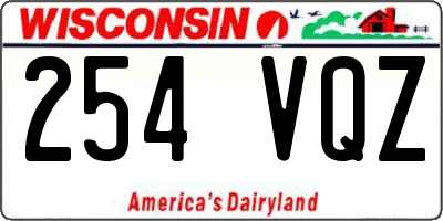 WI license plate 254VQZ
