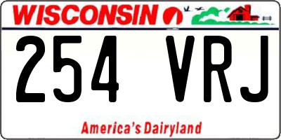WI license plate 254VRJ