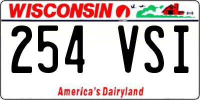 WI license plate 254VSI