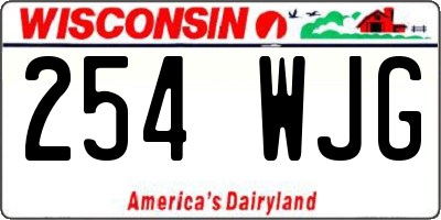 WI license plate 254WJG