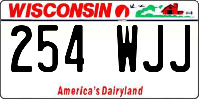 WI license plate 254WJJ