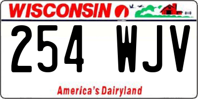 WI license plate 254WJV