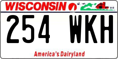 WI license plate 254WKH