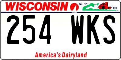 WI license plate 254WKS