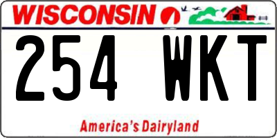 WI license plate 254WKT