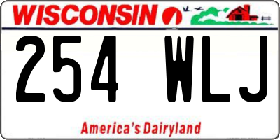 WI license plate 254WLJ