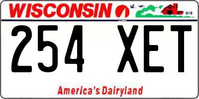 WI license plate 254XET