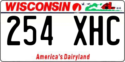 WI license plate 254XHC