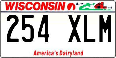 WI license plate 254XLM
