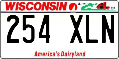 WI license plate 254XLN