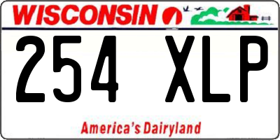 WI license plate 254XLP