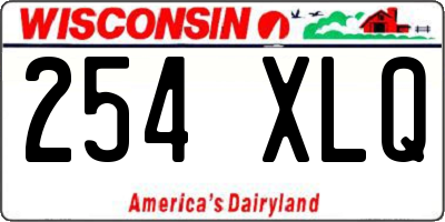 WI license plate 254XLQ