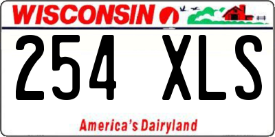 WI license plate 254XLS