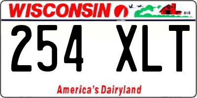 WI license plate 254XLT