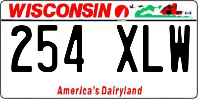 WI license plate 254XLW
