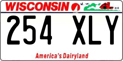 WI license plate 254XLY