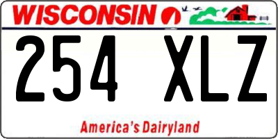 WI license plate 254XLZ