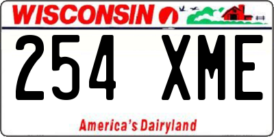 WI license plate 254XME