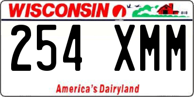 WI license plate 254XMM