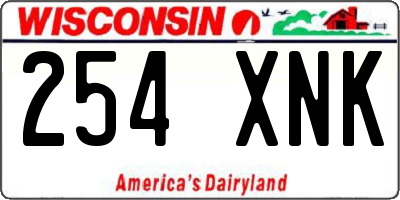 WI license plate 254XNK