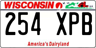 WI license plate 254XPB