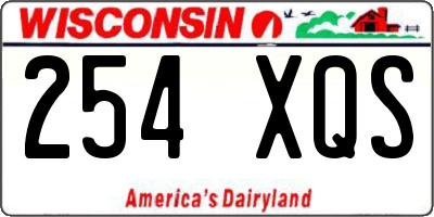 WI license plate 254XQS