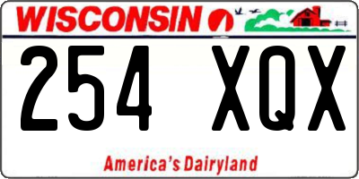 WI license plate 254XQX